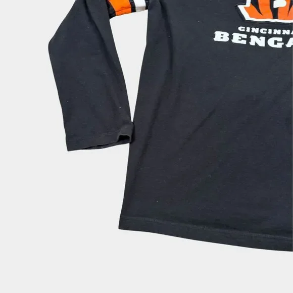 Cincinnati Bengals Majestic Shirt Mens XL Black Long Sleeve NFL Football Raglan - Picture 6 of 9